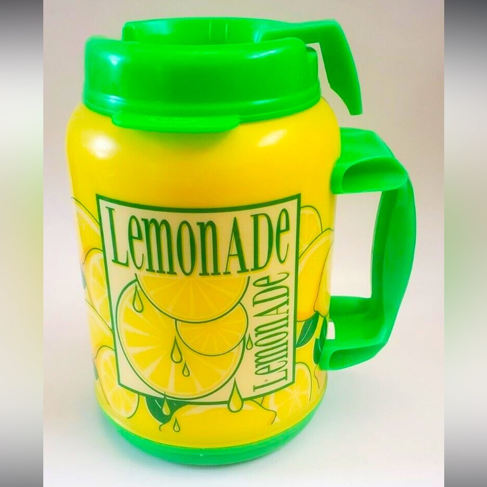 64 oz Tanker LEMONADE Insulated Mug Whirley Drink Works With Lid & straw